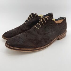 Gordon Rush Emory Dark Brown Suede‎ Wingtip Oxford Dress Shoes Mens Size 12